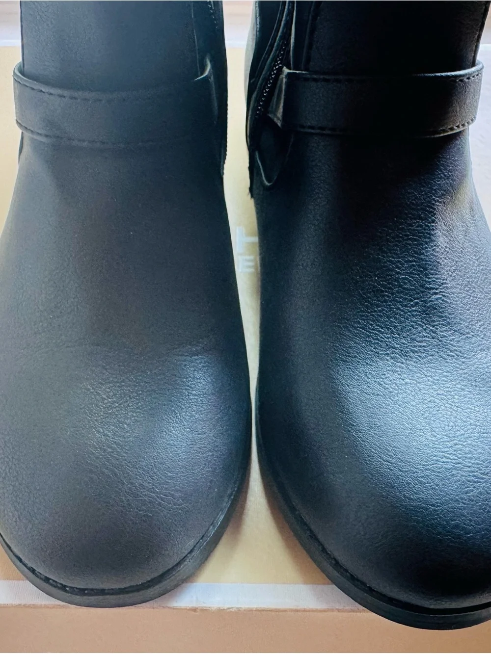 Michael Kors Black Over-the-Knee Riding Boots with Logo Strap